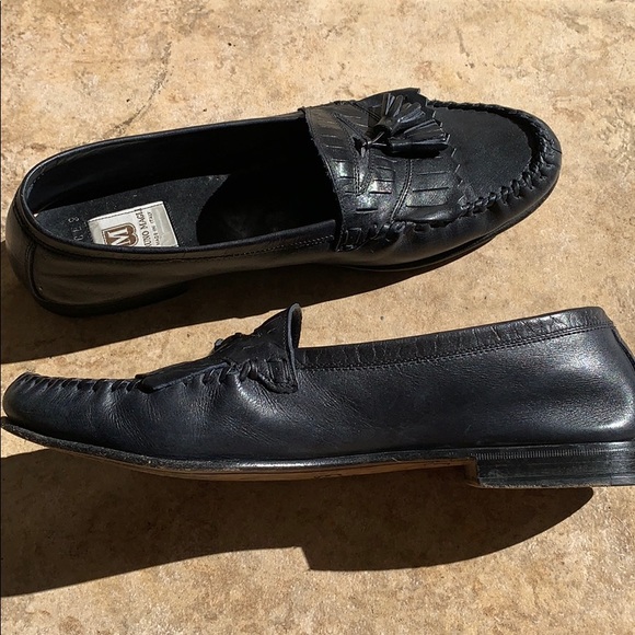 Bruno Magli Pisces Navy Blue Loafers - Picture 8 of 16